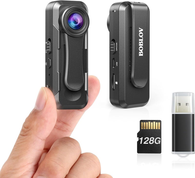 BOBLOV W1 1080P 128GB Body Camera, Wearable Camera Support 90 Minutes with Loop Recording, Easy to Use and Take for Traveling, Walking, Law Enforcement and Outdoors Activities - Image 1